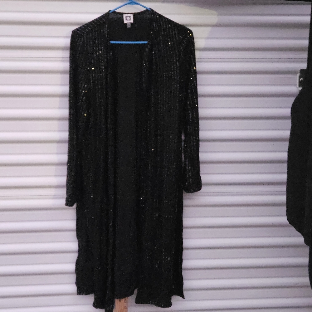 Anne Klein Black Shimmer Cape